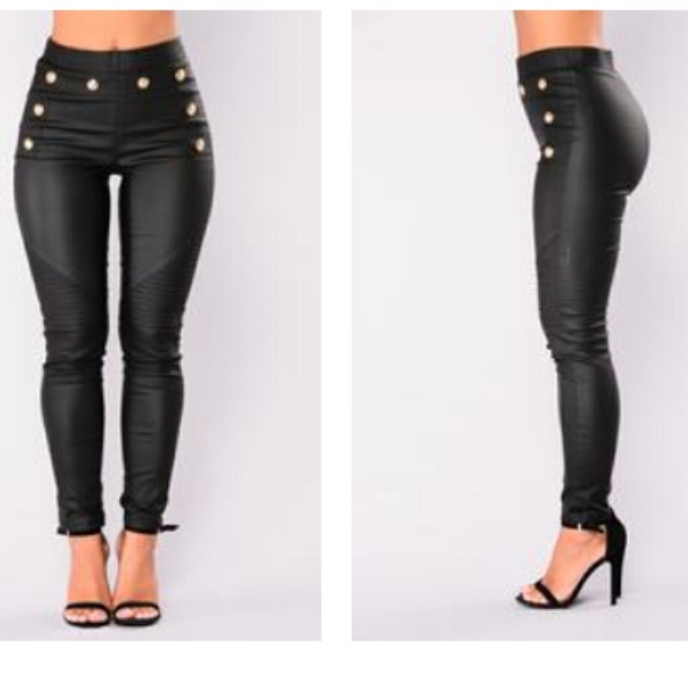 Black Sailor Skinny Moto Legging